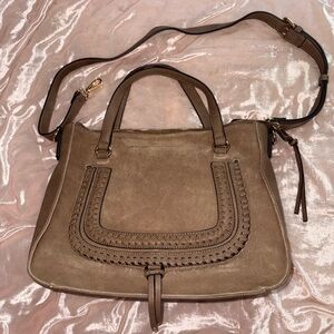 Sole Society Elegant Tan Suede Women's Handbag